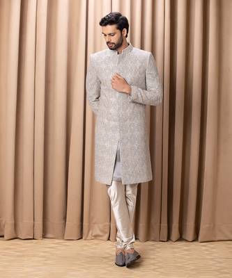 Rhino grey shah sherwani 1