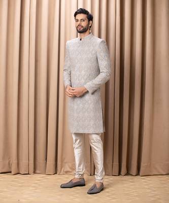 Rhino grey shah sherwani 2