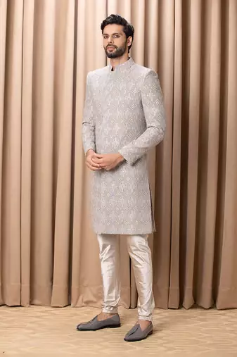 Rhino grey shah sherwani