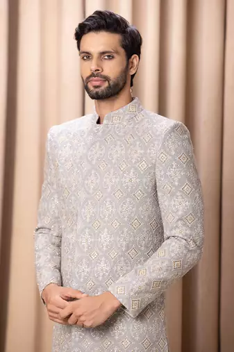 Rhino grey shah sherwani