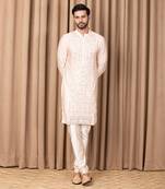 Peach sajid kurta set