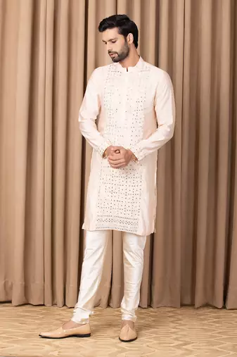 Peach sajid kurta set
