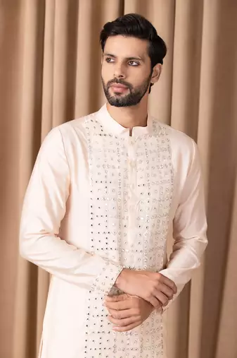 Peach sajid kurta set