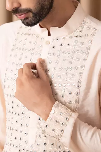 Peach sajid kurta set