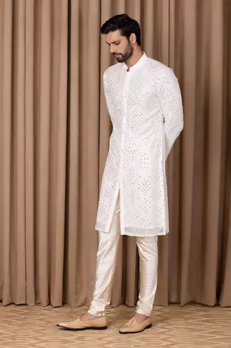 Off white rashid kurta set
