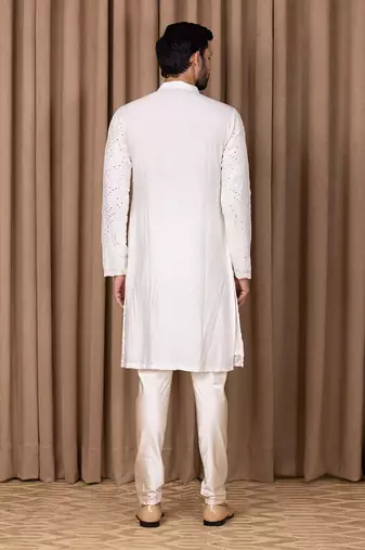 Off white rashid kurta set