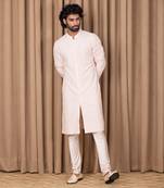 Powder pink umair kurta set