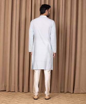 Powder blue arif kurta set 4