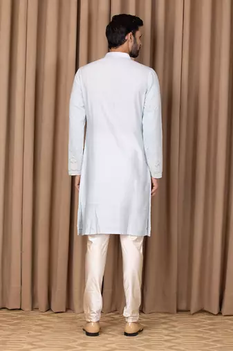 Powder blue arif kurta set