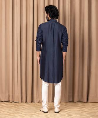 Navy blue sufian kurta set 4