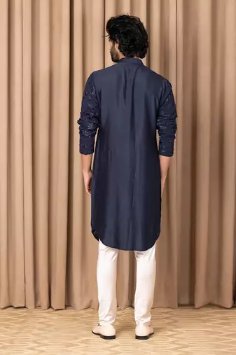 Navy blue sufian kurta set