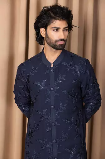 Navy blue sufian kurta set