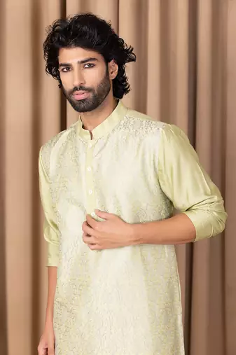 Mint green fahad kurta set