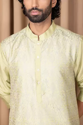 Mint green fahad kurta set