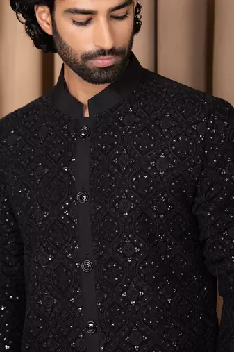 Black umair kurta set