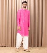 Hot pink yasir kurta set