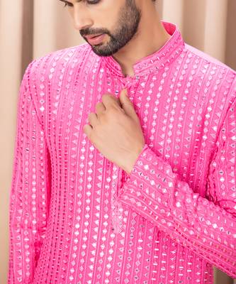 Hot pink yasir kurta set 4