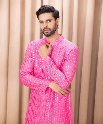 Hot pink yasir kurta set 5