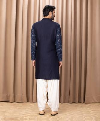 Midnight blue rashid kurta set 3