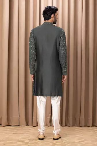 Olive green aftaab kurta set