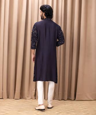 Navy blue aftaab kurta set 2