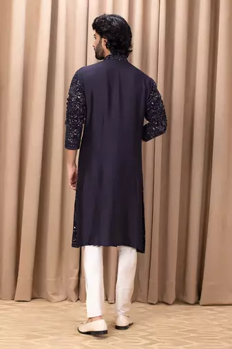 Navy blue aftaab kurta set