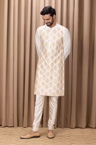 Ivory haider kurta set
