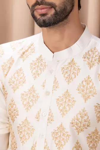 Ivory haider kurta set