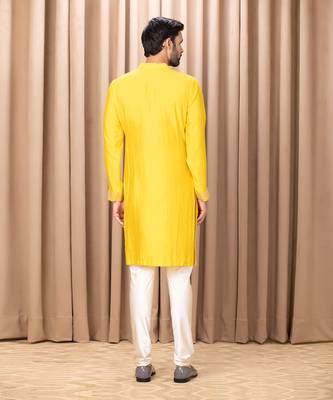 Mustard fahad kurta set 3