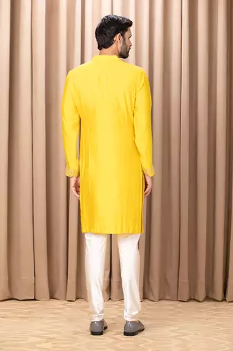 Mustard fahad kurta set