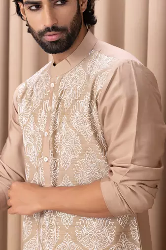 Beige aaryan kurta set