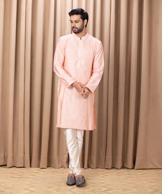 Peach fahad kurta set 1