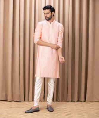 Peach fahad kurta set 2