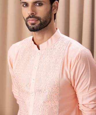 Peach fahad kurta set 5