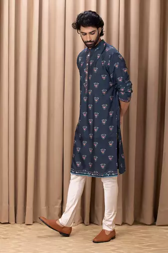 Navy blue noor kurta set