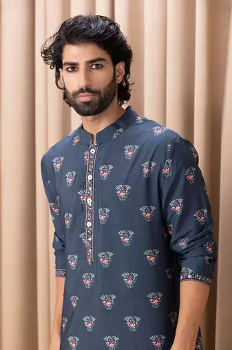 Navy blue noor kurta set