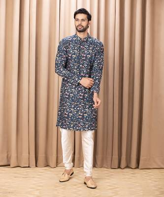Navy blue amaani kurta set 1