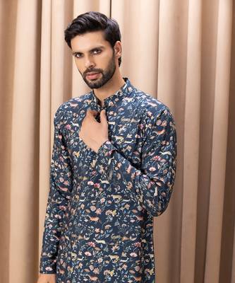 Navy blue amaani kurta set 4