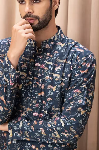Navy blue amaani kurta set