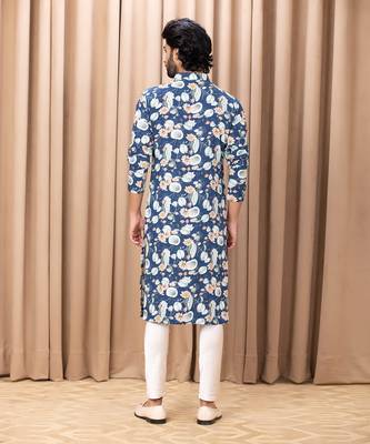 Navy blue kamal kurta set 5