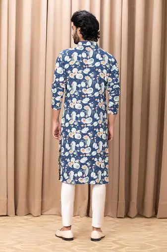 Navy blue kamal kurta set