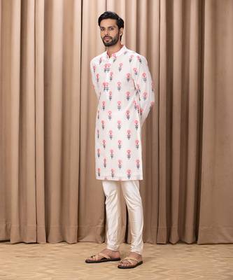 Ivory ashar cotton kurta set 2