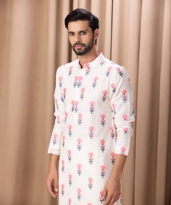 Ivory ashar cotton kurta set 4