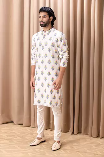 Ivory ashar kurta set