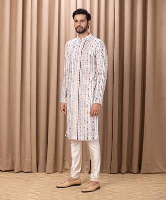 Ivory lakeer cotton kurta set 1