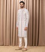 Ivory lakeer cotton kurta set
