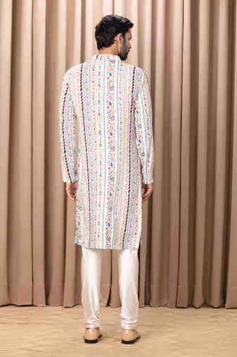 Ivory lakeer cotton kurta set