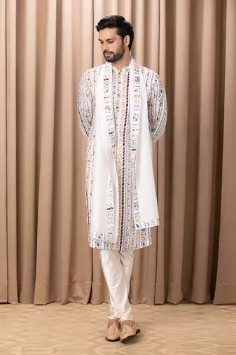 Ivory lakeer cotton kurta set