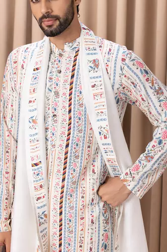 Ivory lakeer cotton kurta set