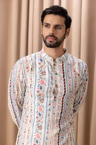 Ivory lakeer cotton kurta set
